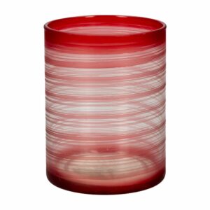 Velón Cosmos Rojo OTÚN 10 X 7,8 Cm