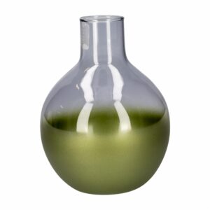 Florero Metis Vita 02 Verde OTUN 17 X 13  Cm