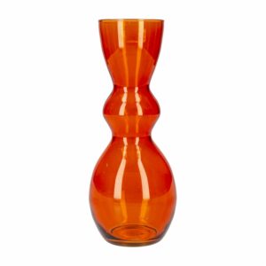 Florero Dominico  Traslucido Naranja OTUN 24,5 X 10  Cm