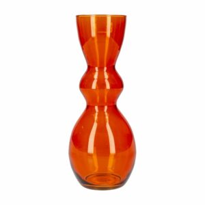Florero Dominico Traslucido Naranja OTÚN 24,5 X 10 Cm