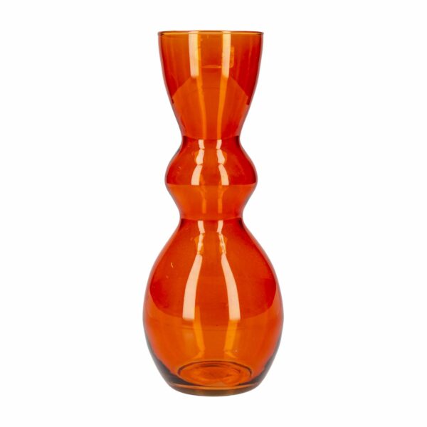 Florero Dominico  Traslucido Naranja OTUN 24,5 X 10  Cm