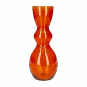 Florero Dominico  Traslucido Naranja OTÚN 24,5 X 10  Cm