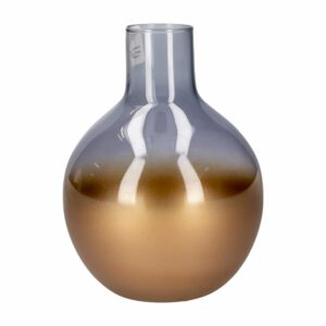 Florero Metis Vita 02 Dorado OTUN 17 X 13  Cm