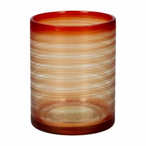 Velón Cosmos Naranja OTÚN 10 X 7,8 Cm