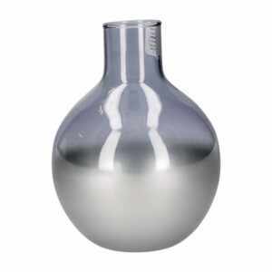 Florero Metis Vita 02 Plateado OTÚN 17 X 13  Cm