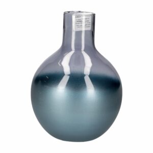 Florero Metis Vita 02 Azul OTÚN 17 X 13 Cm