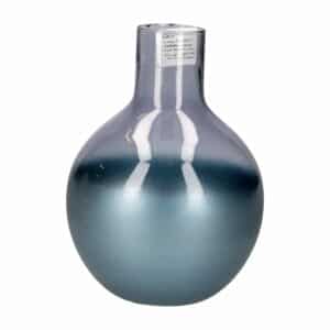 Florero Metis Vita 02 Azul OTÚN 17 X 13  Cm