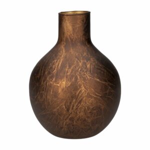 Florero Metis Oxido Bronce OTÚN 17 X 13  Cm