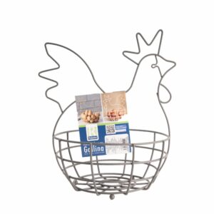 Canasta Huevos Gallina Pintado Gris Pizarra REJIPLAST Unidad