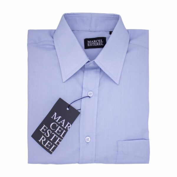 Camisa Formal Manga Larga Fondo Entero Azul Medio MARCEL ESTEREL - Imagen 10
