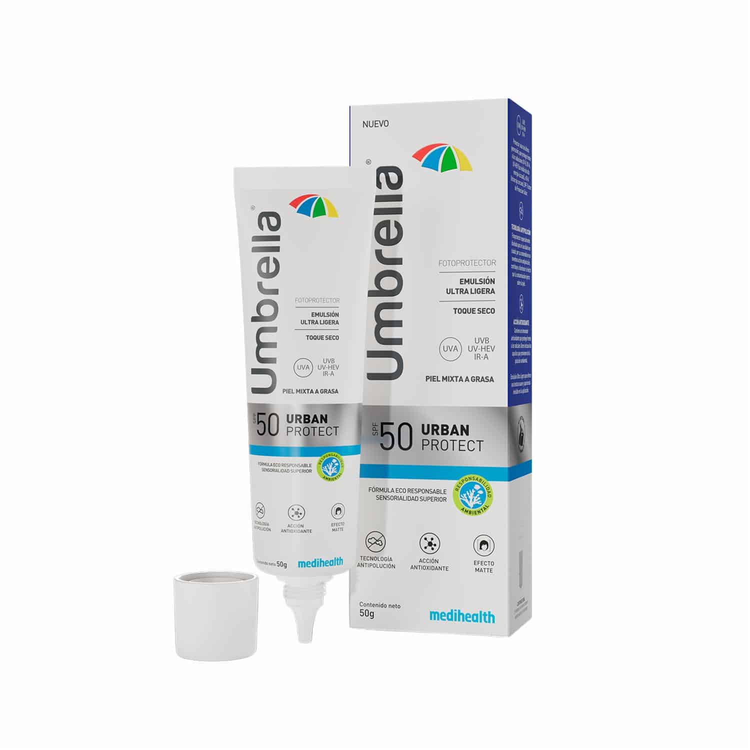 Protector Solar Facial Urban UVA Spf50 UMBRELLA 50 G - Imagen 8