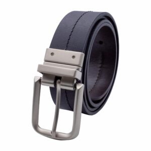 Cinturón Hombre Con Hebilla Reversible De Cuero Café con Negro BLUE STYLE