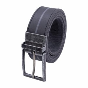 Cinturón Hombre Con Hebilla Reversible De Cuero Negro con Gris BLUE STYLE