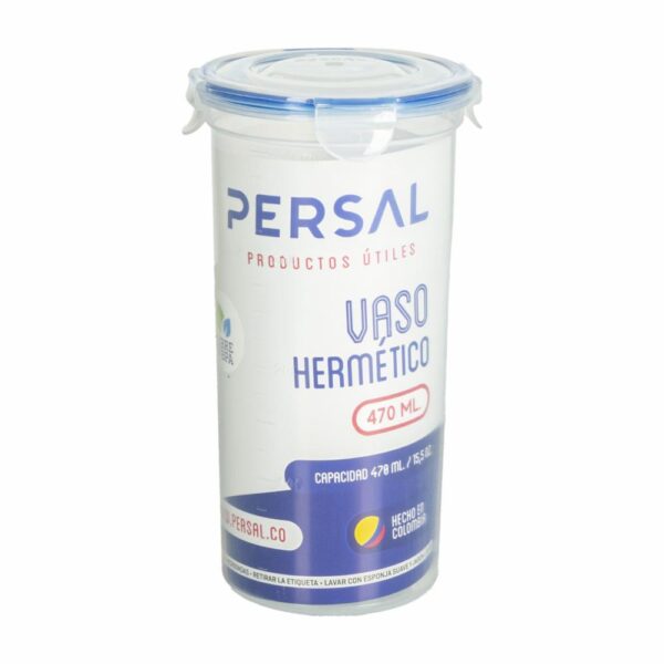Vaso Plástico Hermético 470 Ml PERSAL 31005 - Imagen 2