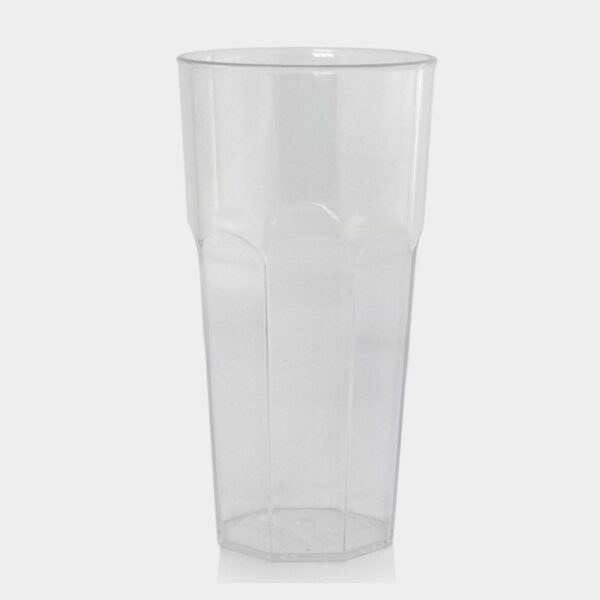 Vaso Plástico Octagonal Cristal Policarbonato 473 Ml PERSAL 31015