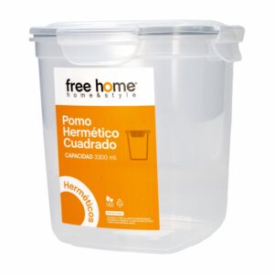 Pomo Hermético Cuadrado FREE HOME 3300 Ml