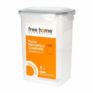 Pomo Hermético Cuadrado FREE HOME 1300 Ml