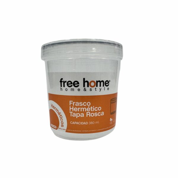 Frasco Hermético Con Tapa Rosca FREE HOME 380 Ml