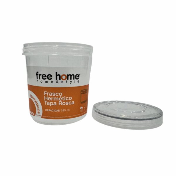 Frasco Hermético Con Tapa Rosca FREE HOME 380 Ml - Imagen 2