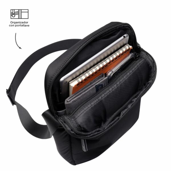 Bolso Negro Modelo Rtg Para Caballero TOTTO - Imagen 5