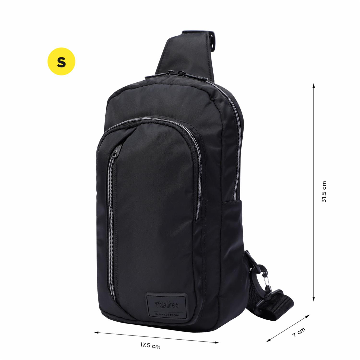 Bolso Negro Modelo Crossover Tracer Para Caballero TOTTO Pequeña - Imagen 5