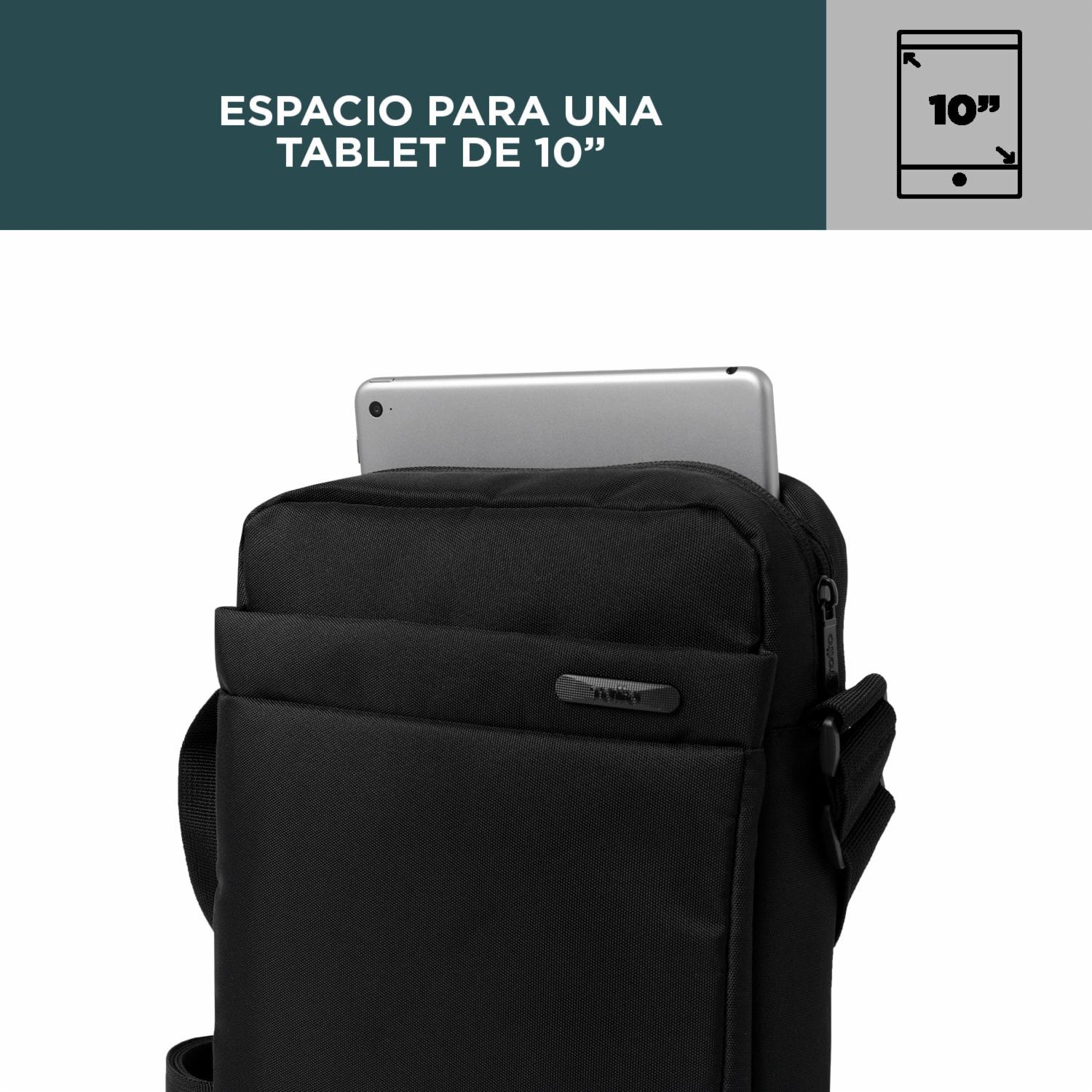 Bolso Negro Modelo Wyvi Para Caballero TOTTO Pequeña - Imagen 6