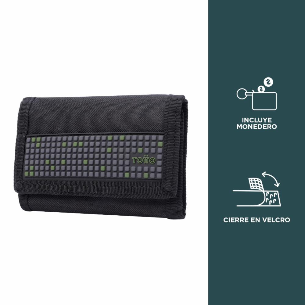 Billetera Negra Modelo Quincly Para Caballero TOTTO - Imagen 3