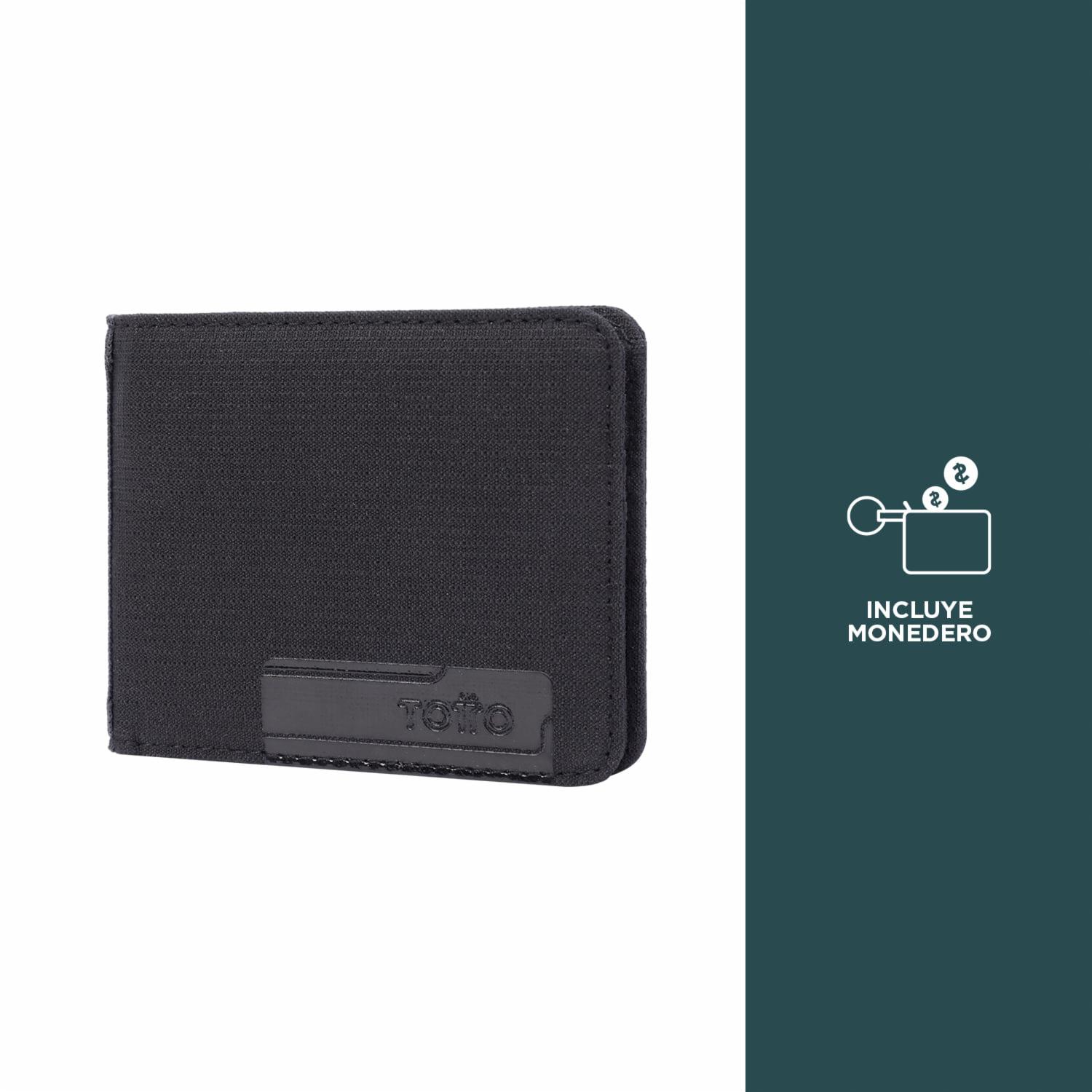 Billetera Negra Modelo Falangero Para Caballero TOTTO Mediana - Imagen 3