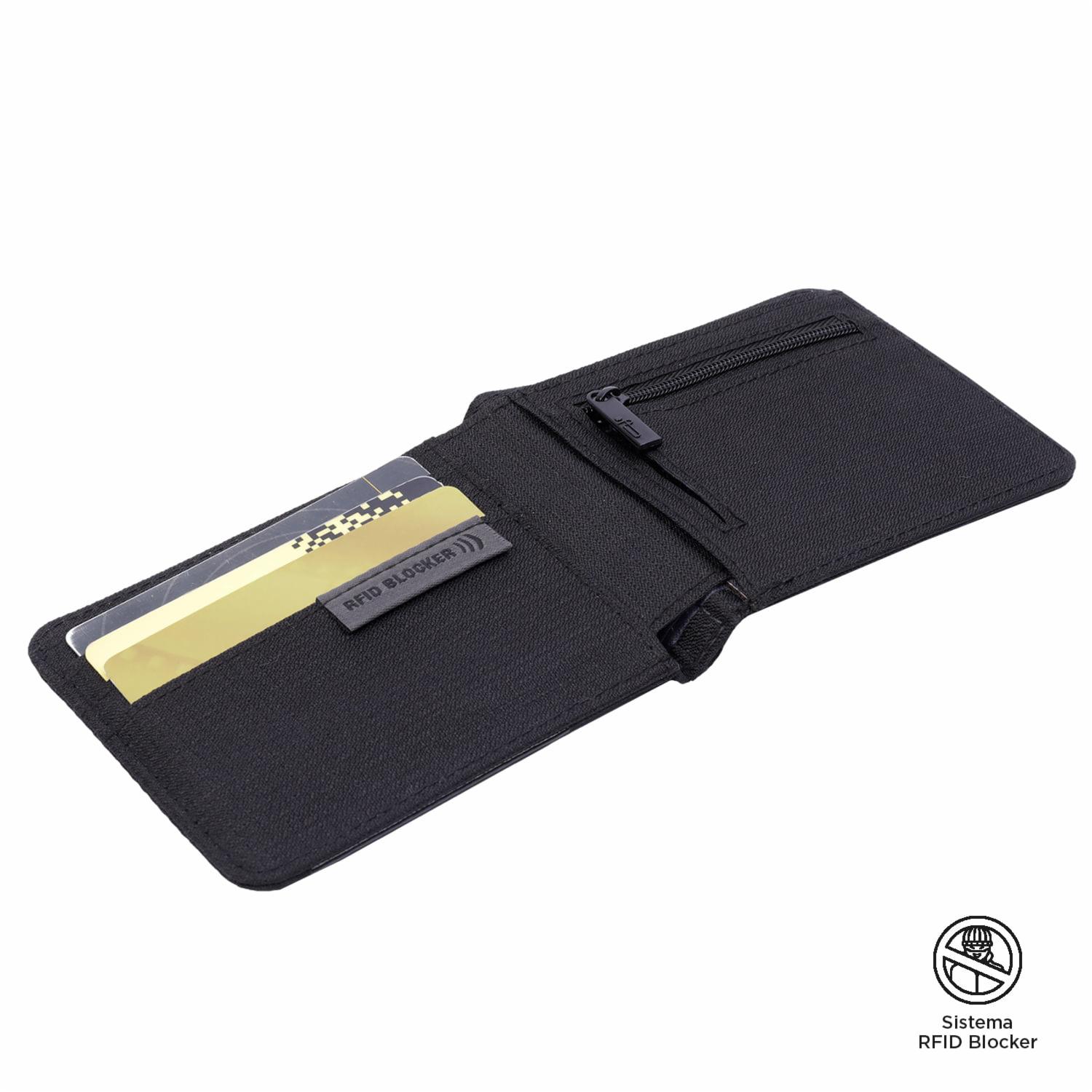 Billetera Negra Modelo Falangero Para Caballero TOTTO Mediana - Imagen 5