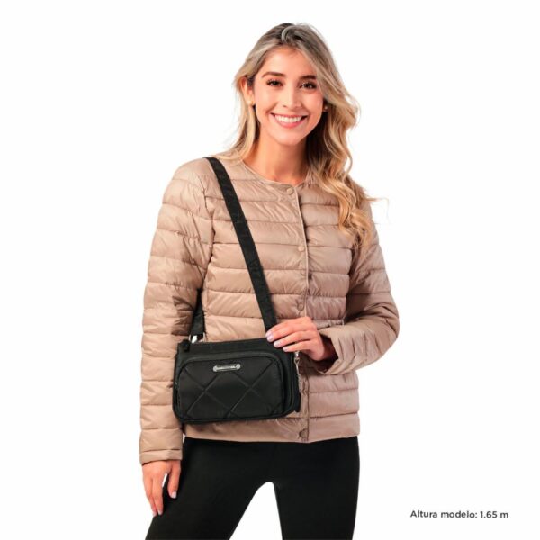 Bolso Negro Modelo Arlet S Para Dama TOTTO - Imagen 4
