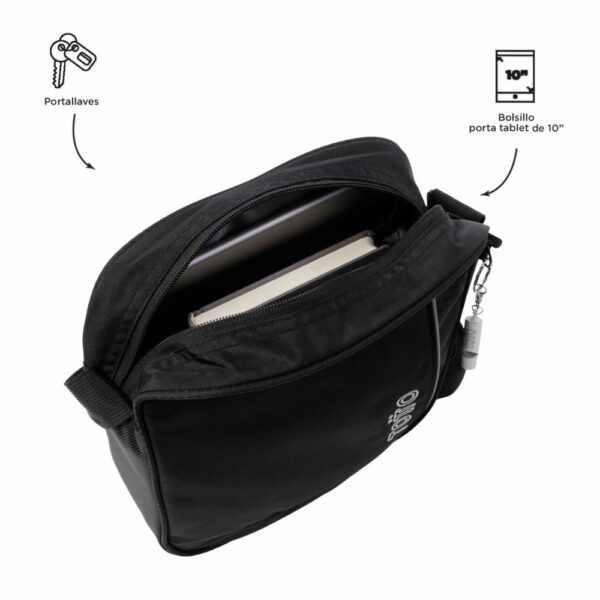 Bolso Para Tablet Negro Modelo Pangui Para Caballero TOTTO Pequeña - Imagen 2