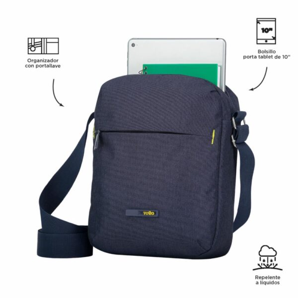 Bolso Azul Modelo Delivery Para Caballero TOTTO - Imagen 3
