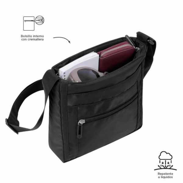Bolso Negro Modelo Supiori Para Dama TOTTO Pequeña - Imagen 3
