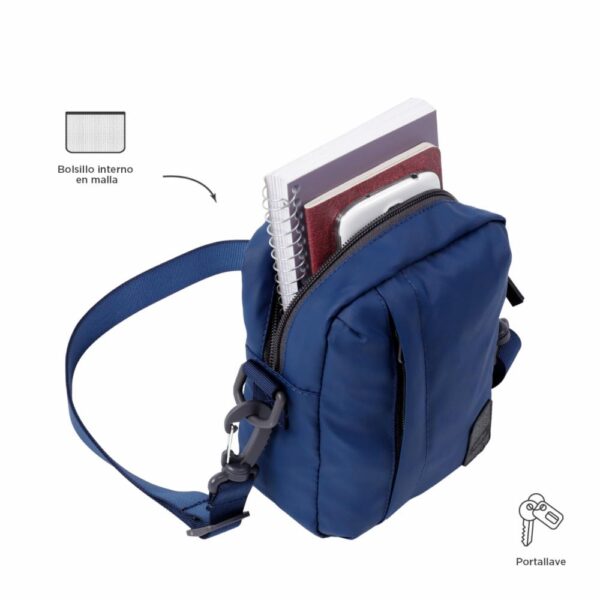 Bolso Azul Modelo Balao Para Caballero TOTTO - Imagen 3