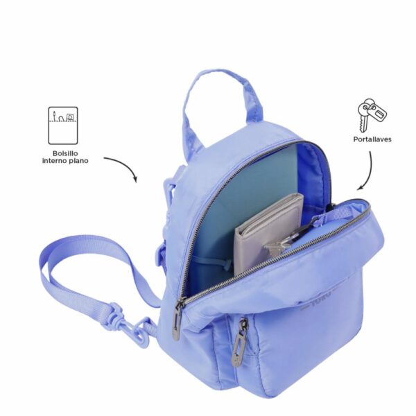 Mochila Azul Modelo Yuen Para Dama TOTTO Mediana - Imagen 3