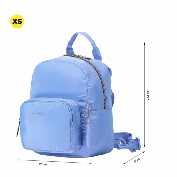 Mochila Azul Modelo Yuen Para Dama TOTTO Mediana - Imagen 4