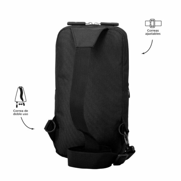 Bolso Negro Modelo Crossover Astra Para Caballero TOTTO - Imagen 2