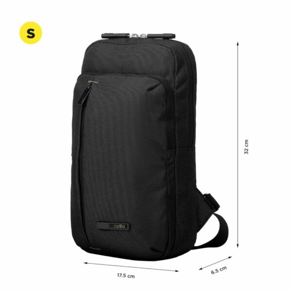 Bolso Negro Modelo Crossover Astra Para Caballero TOTTO - Imagen 4