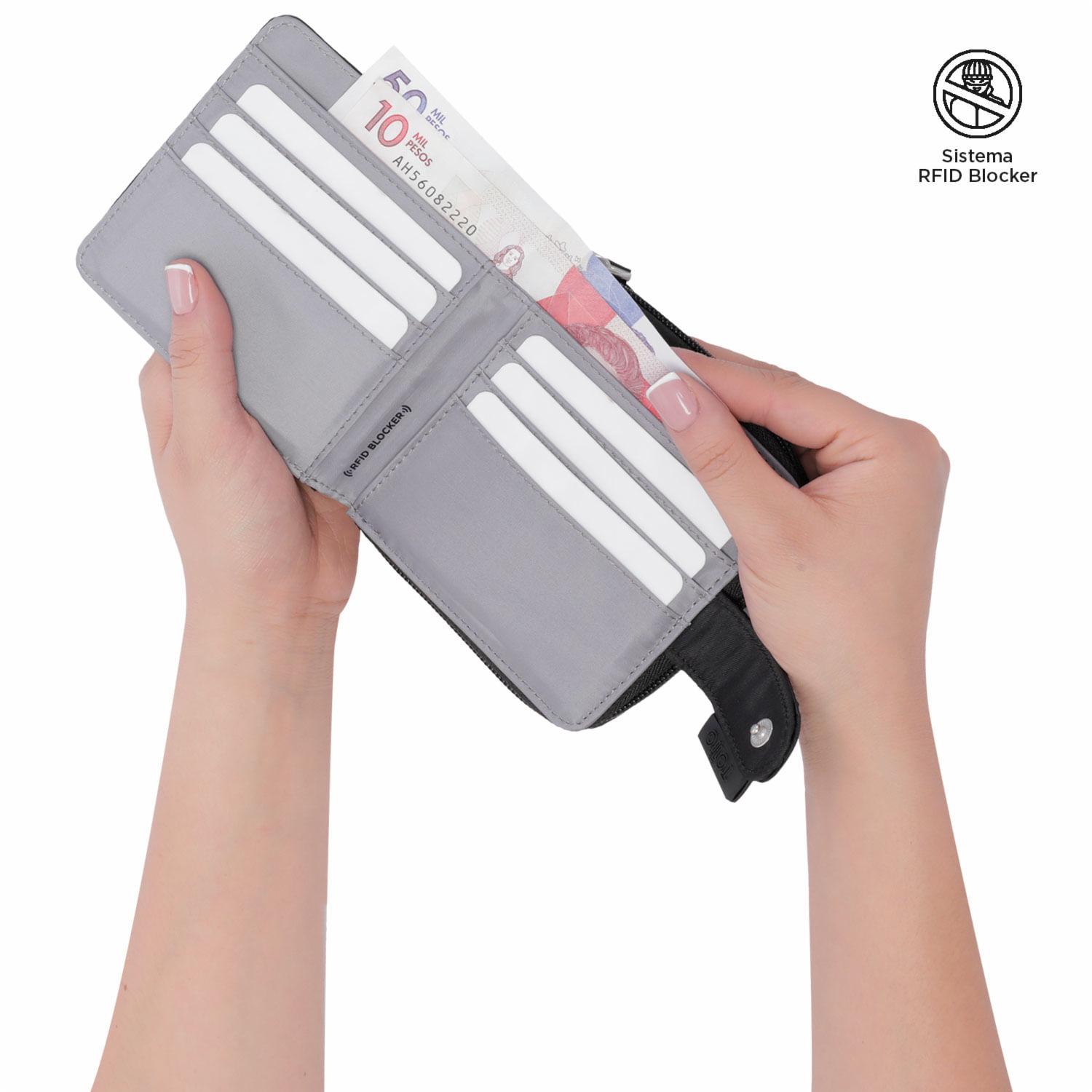 Billetera Negra Modelo Cala Para Dama TOTTO - Imagen 2