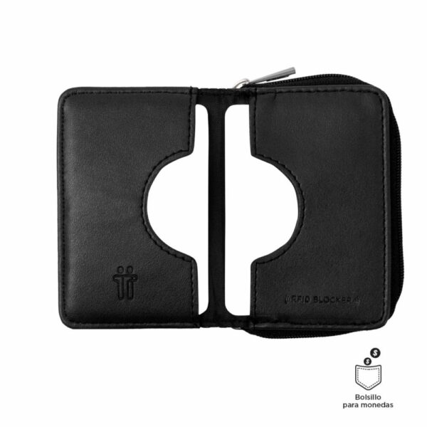 Monedero Negro Modelo F Mini Para Dama TOTTO - Imagen 3