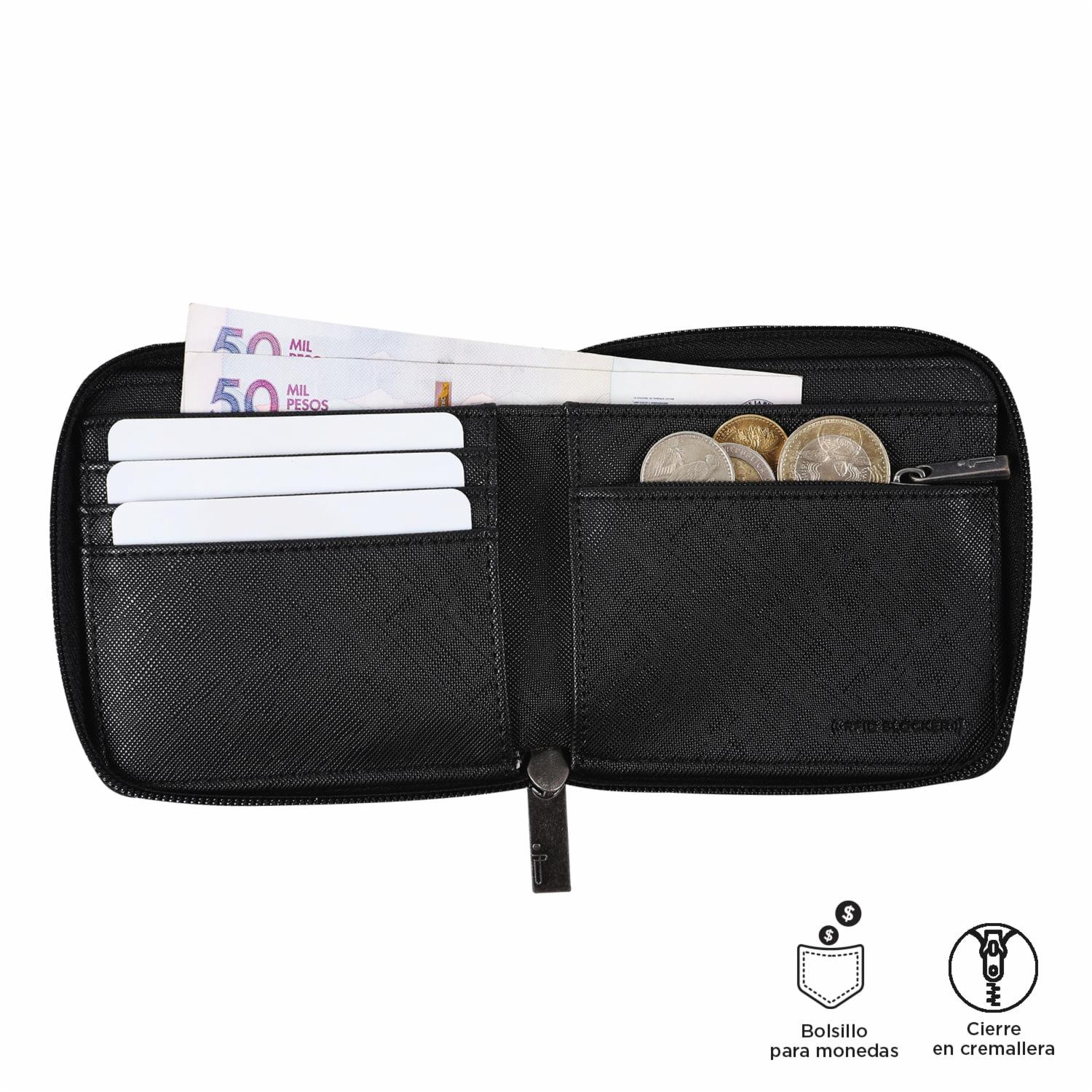 Billetera Negra Modelo Dunna Para Caballero TOTTO Mediana - Imagen 3