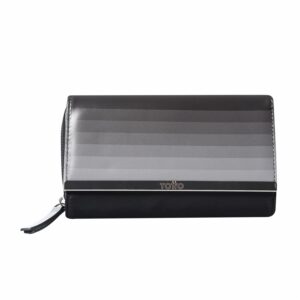 Billetera Negra Modelo Blocks Para Dama TOTTO Grande