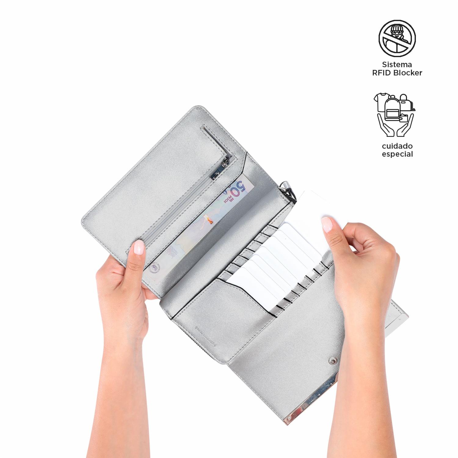 Billetera Negra Modelo Blocks Para Dama TOTTO Grande - Imagen 2