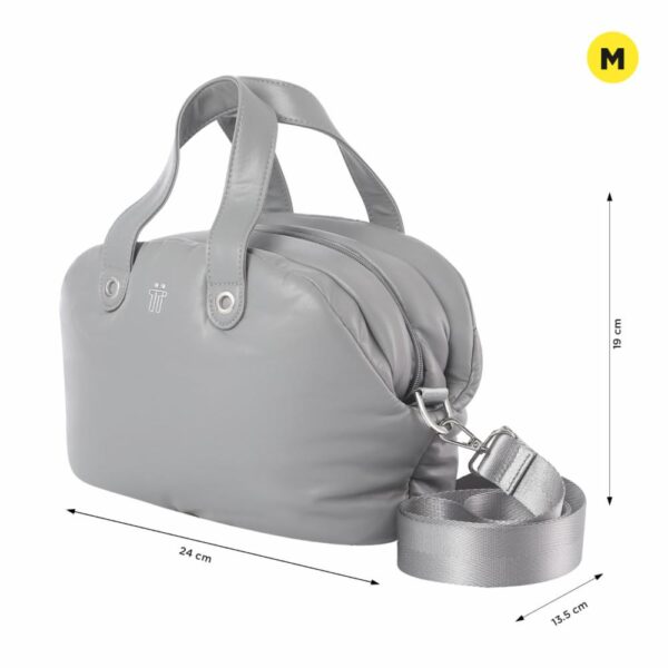Bolso Gris Modelo Eva Para Dama TOTTO Mediana - Imagen 2