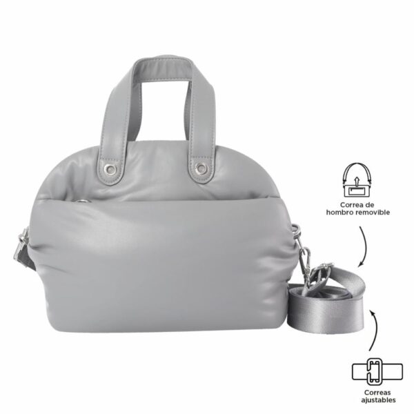 Bolso Gris Modelo Eva Para Dama TOTTO Mediana - Imagen 3