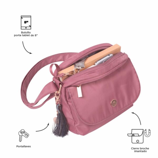 Bolso Para Pc Rosado Modelo Corneana Para Dama TOTTO - Imagen 4