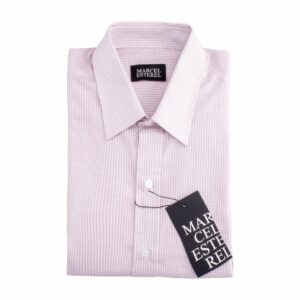 Camisa Formal Manga Larga Cuadros Rosada MARCEL ESTEREL