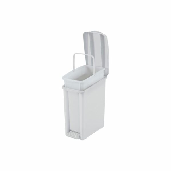 Basurero Pedal Delgado Blanco RIMAX 10 L