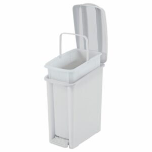 Basurero Pedal Delgado Blanco RIMAX 10 L