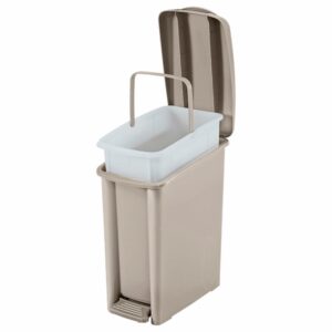Basurero Pedal Delgado Taupe RIMAX 10 L